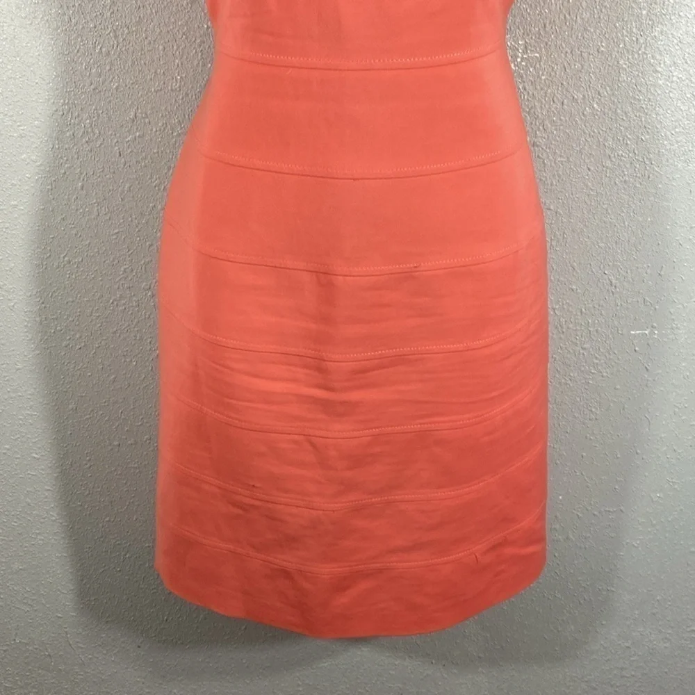 Antonio Melani peach pink paneled sleeveless sheath dress 6